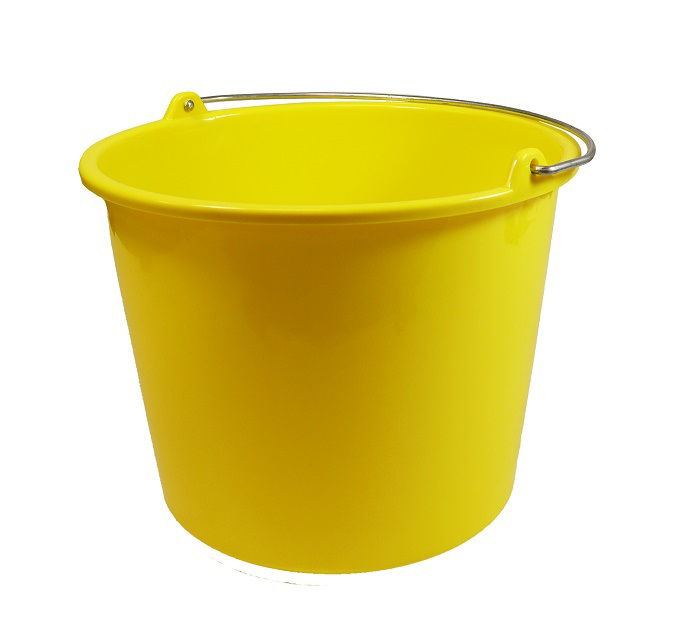 Afbeeldingen van Emmer kunststof Prof -MM-, geel 12L.