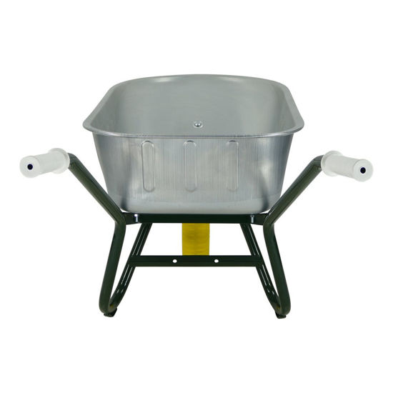 Afbeeldingen van Kruiwagen Fort, 80L, verz. bak, gel.ond. +NooitMeerLek wiel