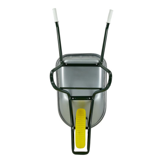 Afbeeldingen van Kruiwagen Fort, 80L, verz. bak, gel.ond. +NooitMeerLek wiel