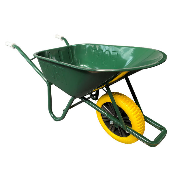 Afbeeldingen van Kruiwagen Fort, 80L, compleet gelakt +NooitMeerLek wiel