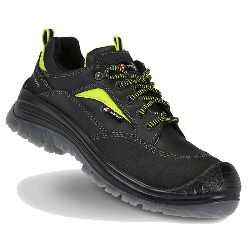 Afbeeldingen van Werkschoen Sixton Peak Land laag zwart/lime S3, mt.43