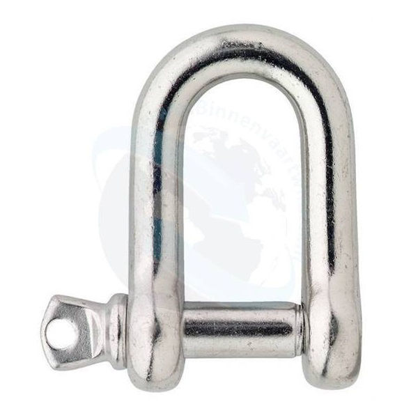 Afbeeldingen van D-sluiting -RVS-, 5mm (3/16)  (per 2 stuks gelabeld)