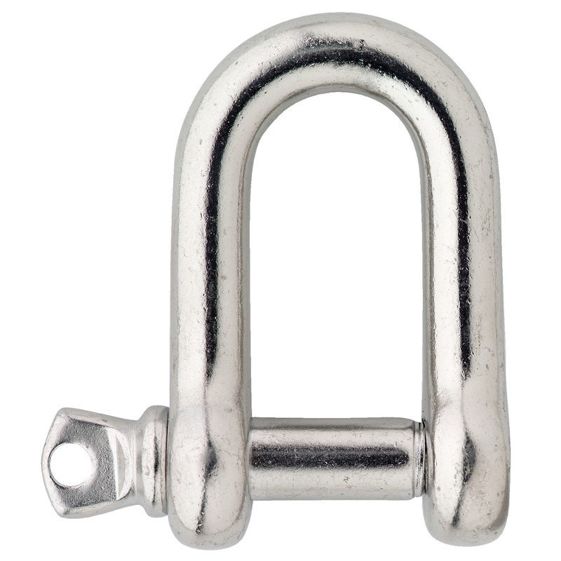 Afbeeldingen van D-sluiting -RVS-, 6mm (1/4)  (per 2 stuks gelabeld)