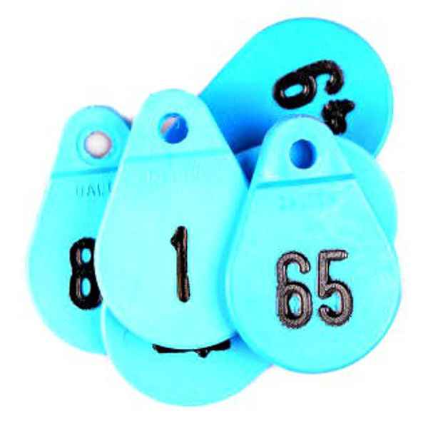 Afbeeldingen van Halsplaatje blauw no.126t/m150