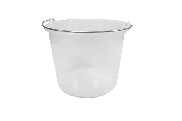 Afbeeldingen van Emmer kunststof Prof -MM-, TRANSPARANT 12L.