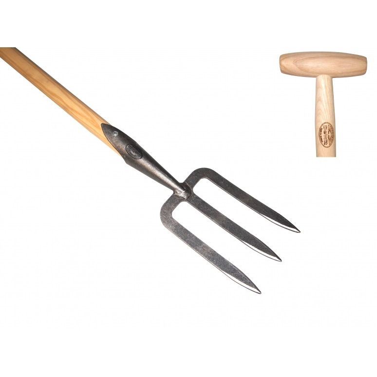 Afbeeldingen van Handgreepje essen T-steel 80cm *deWit*