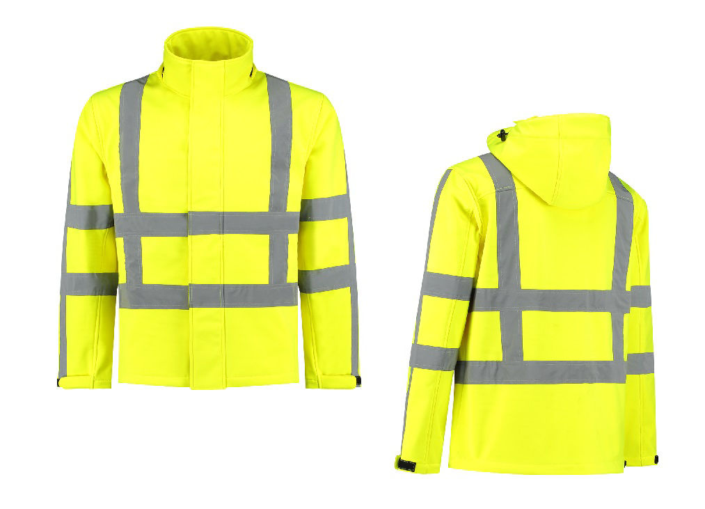 Afbeeldingen van Softshelljack High Visibility RWS FluoGeel maat XXL