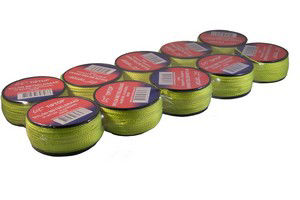 Afbeeldingen van Metseldraad nylon 1mm FEL GEEL -50m