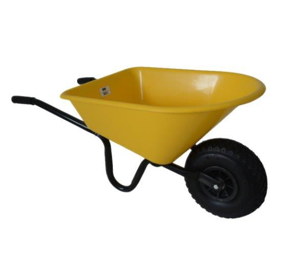 Afbeeldingen van Kinderkruiwagen -MM- GEEL metaal/kunststof