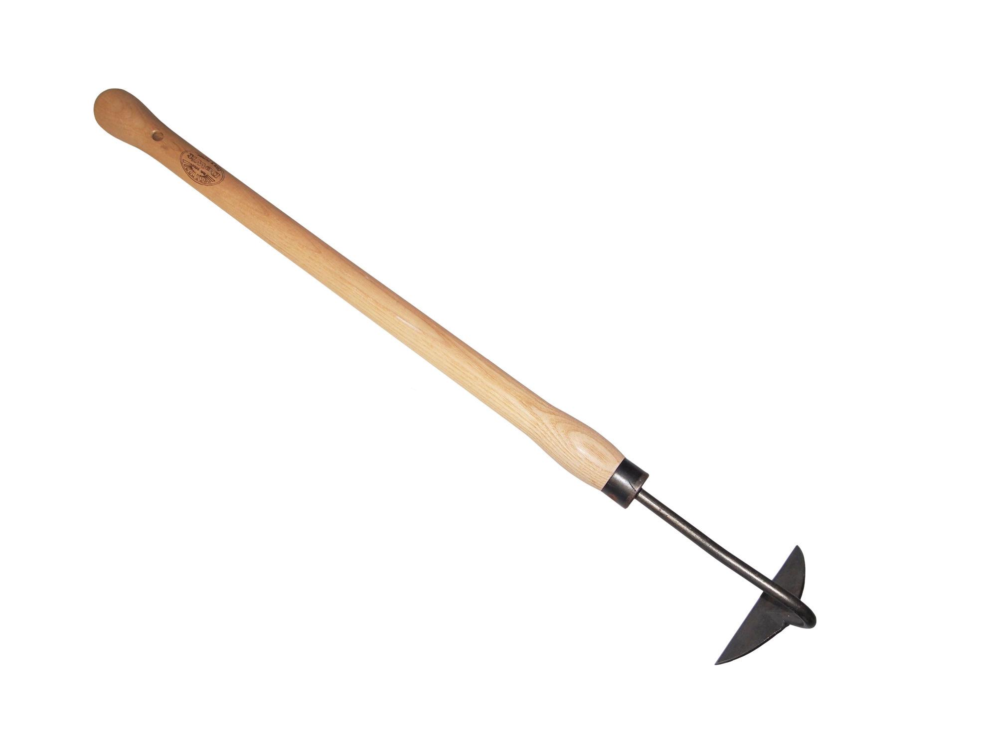 Afbeeldingen van Handhak halve maan gesmeed 10cm essen knopsteel 48cm *deWit*