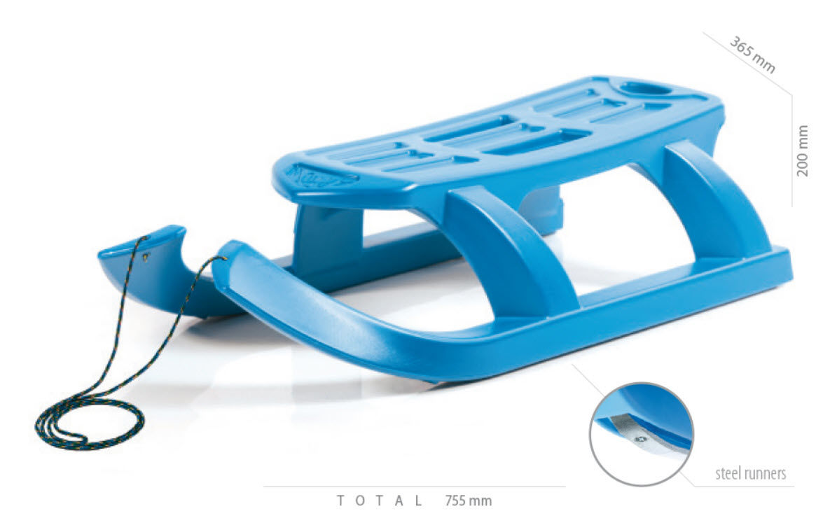 Afbeeldingen van Slede Arrow kunststof 76cm, met trekkoord