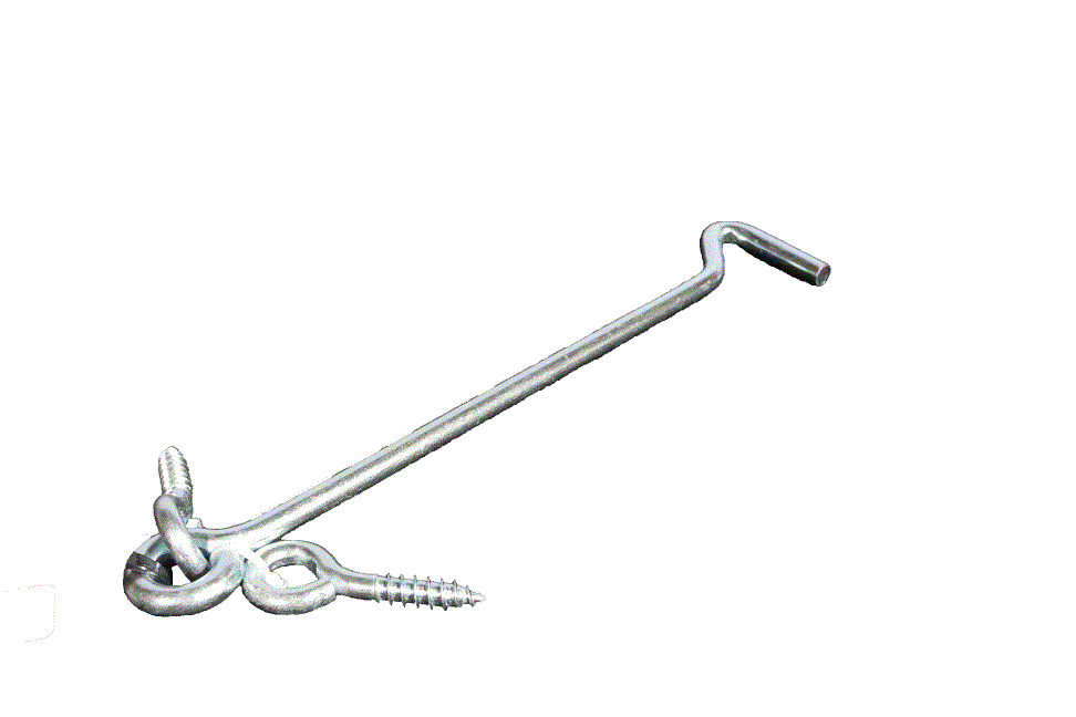 Afbeeldingen van Windhaak L= 200mm gegalvaniseerd + los oog