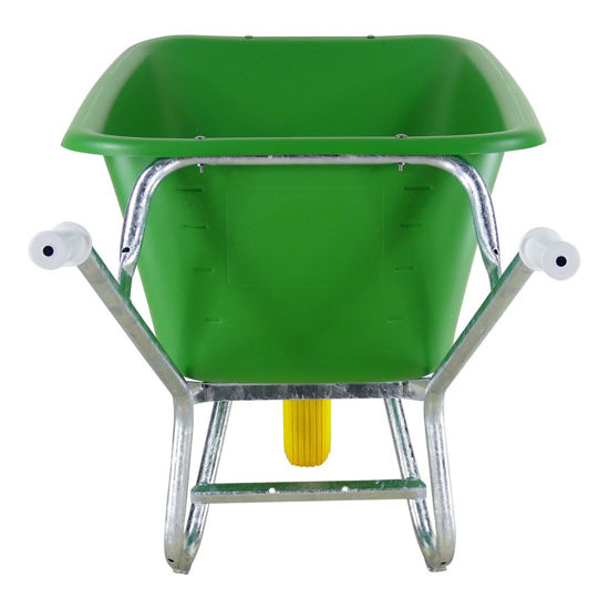 Afbeeldingen van Kruiwagen Fort F&S 165L Groen HDPE bak, +NooitMeerLek