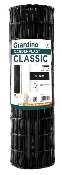 Afbeeldingen van Gaas, Gardenplast Classic 0.81m x 25m RAL 9005 zwart