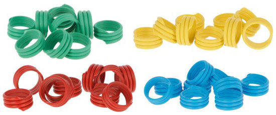 Afbeeldingen van Kippenringen 16mm, rood, 20 stuks