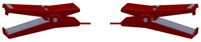 Afbeeldingen van AKO Hek aansluitkabel dubbele krokodillenklem 40mm lint