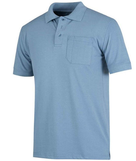 Afbeeldingen van Poloshirt Denim Blauw -XL