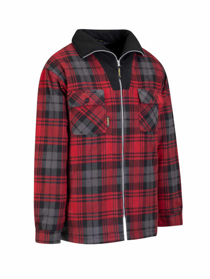 Afbeeldingen van Houthakkers/fleecevest Thermo, Storvik Stanley, rood/zwart