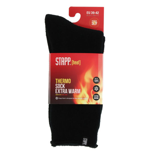 Afbeeldingen van Thermosok Stapp HEAT Zwart 1-pack, mt.39/42