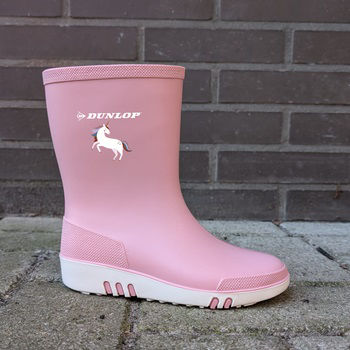 Afbeeldingen van Dunlop mini laars roze/wit mt 30