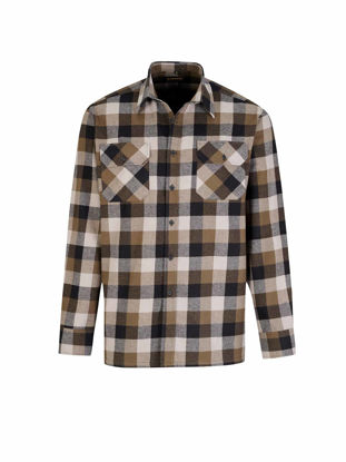 Afbeeldingen van Blouse flanel Storvik Dawson dessin olijf (blok)