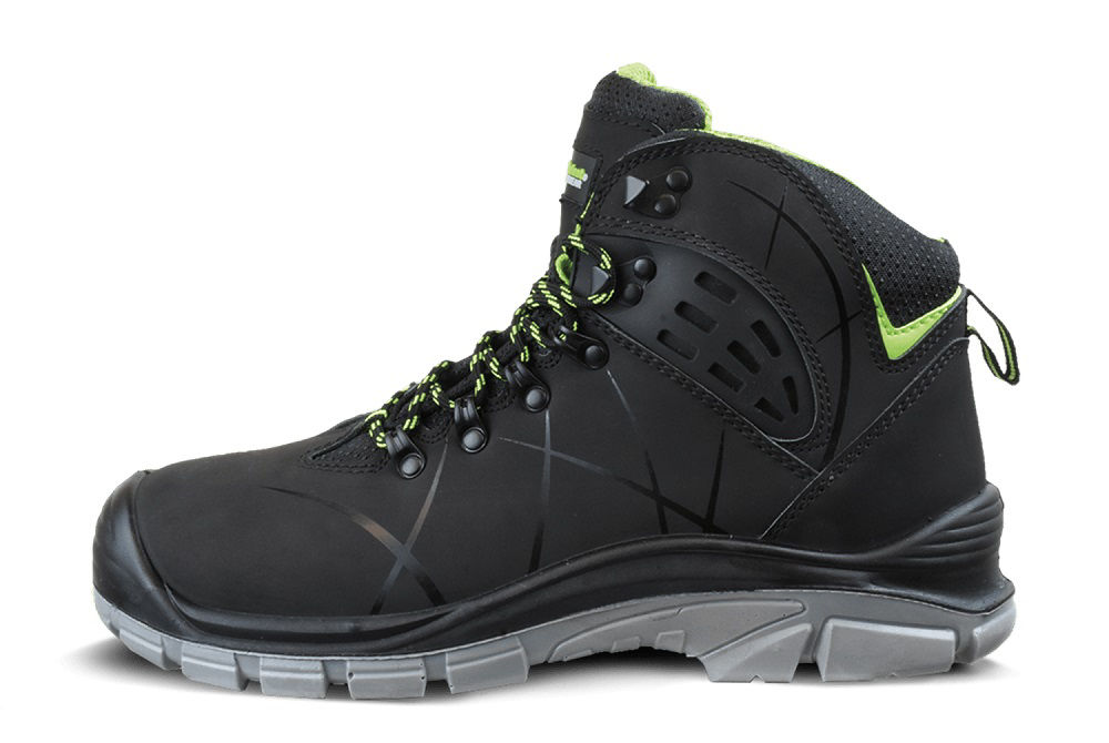 Afbeeldingen van Werkschoen Safeet LARVIK S3 hoog zwart/groen -47