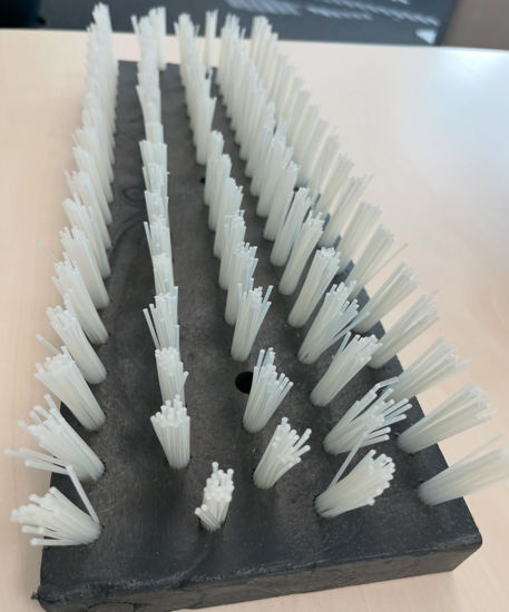 Afbeeldingen van Kalverborstel nylon WIT 4cm (45x15cm)