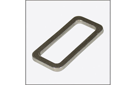 Afbeeldingen van Riem nylon knelgesp 130cm, RVS gespen, zwart/groen