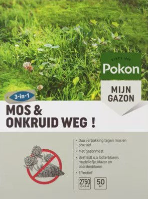 Afbeeldingen van Pokon Mos en Onkruid Weg 2,75kg voor 50m2
