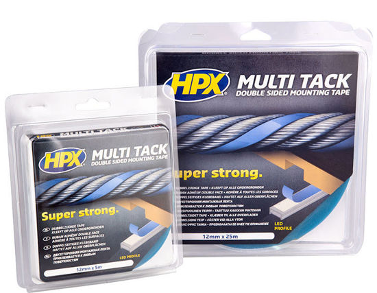 Afbeeldingen van Dubbelzijdige Multi-tack tape - semi-transparant 12mm x 5m