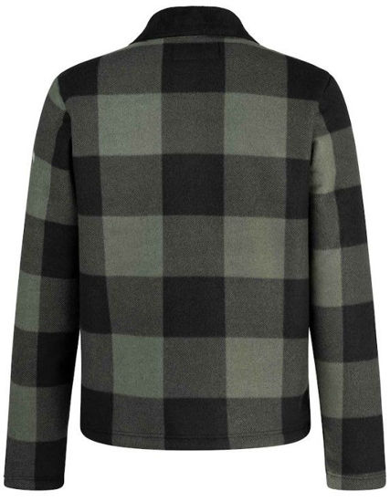 Afbeeldingen van Houthakkers Fleecevest London Groen blok, teddygevoerd