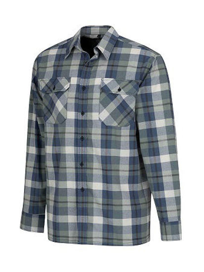 Afbeeldingen van Ruitoverhemd langemouw blok dessin 3.1 -4XL