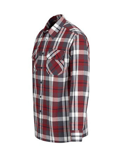 Afbeeldingen van Ruitoverhemd langemouw blok dessin 3.2 -4XL