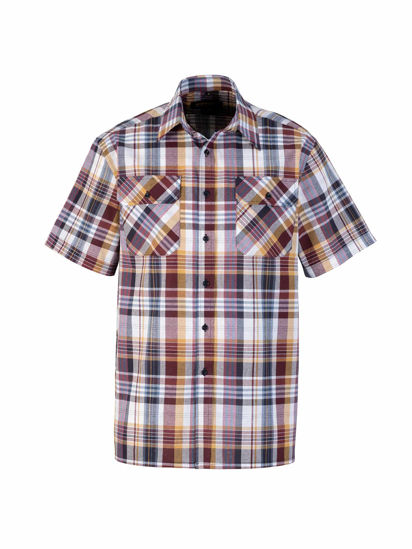 Afbeeldingen van Ruitoverhemd kortemouw ruit dessin 4.1 -4XL