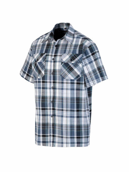 Afbeeldingen van Ruitoverhemd kortemouw ruit dessin 4.2 -4XL