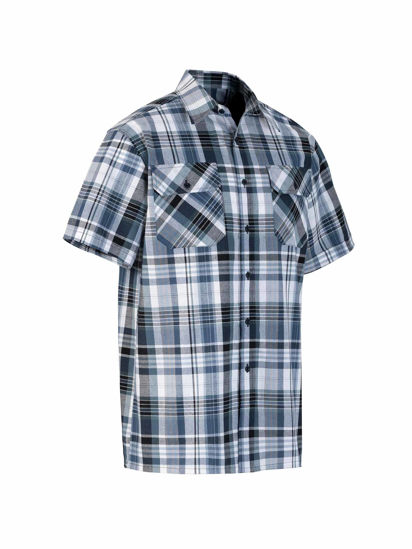 Afbeeldingen van Ruitoverhemd kortemouw ruit dessin 4.2 -4XL