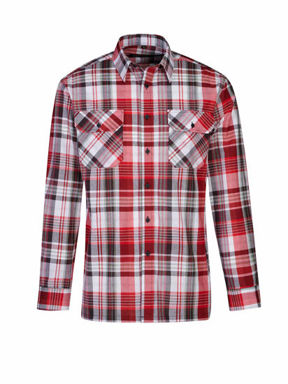 Afbeeldingen van Ruitoverhemd langemouw ruit dessin 5.1 -4XL