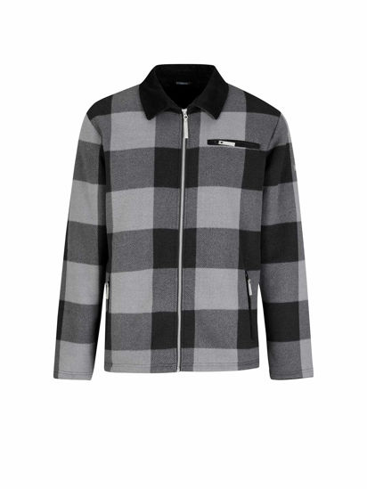 Afbeeldingen van Houthakkers Fleecevest London Grijs blok, teddygev. -3XL