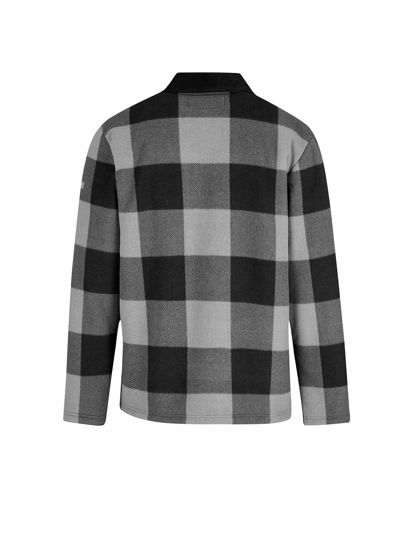 Afbeeldingen van Houthakkers Fleecevest London Grijs blok, teddygev. -3XL