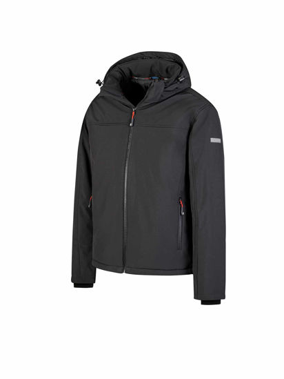 Afbeeldingen van Softshell werkjas Winter Bengt, zwart -3XL
