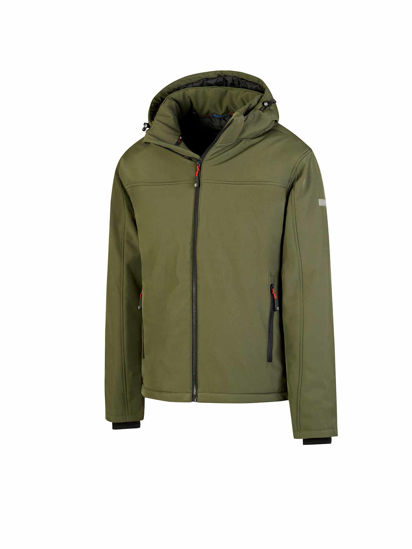 Afbeeldingen van Softshell werkjas Winter Bengt, olijfgroen -3XL