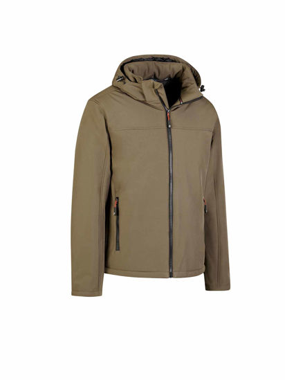 Afbeeldingen van Softshell werkjas Winter Bengt, Bruin - 4XL