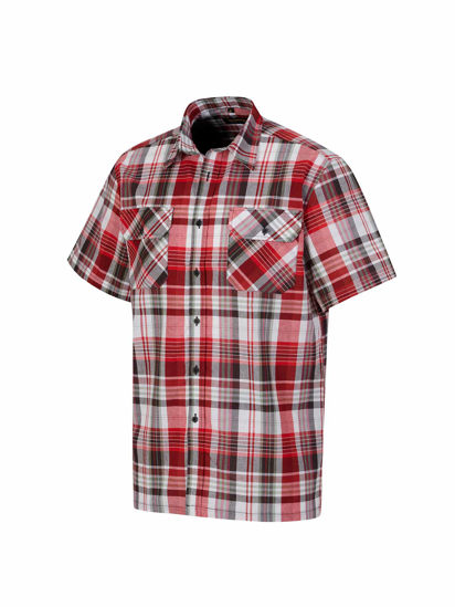 Afbeeldingen van Ruitoverhemd kortemouw ruit dessin 5.1 -4XL