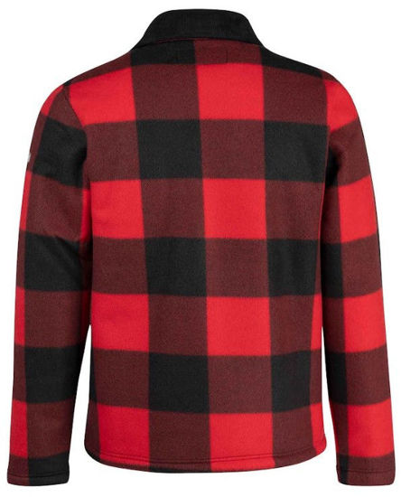 Afbeeldingen van Houthakkers Fleecevest London Rood blok, teddygevoerd