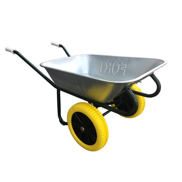 Afbeeldingen van Kruiwagen Fort, 90L, verzinkt  2-wiel NooitMeerLek