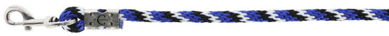 Afbeeldingen van Halstertouw Mustang karabijn- Haak, royaalblauw/zwart/wit