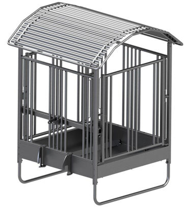 Afbeeldingen van Vierkante hooiruif met zelfsluitend voerhek Hobby