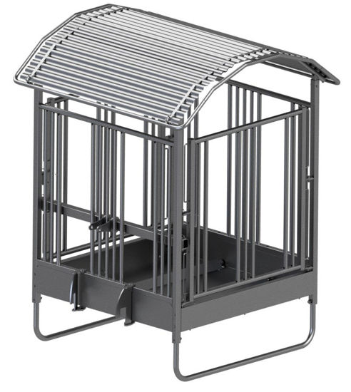 Afbeeldingen van Vierkante hooiruif met zelfsluitend voerhek Hobby