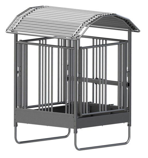 Afbeeldingen van Vierkante hooiruif met zelfsluitend voerhek Hobby