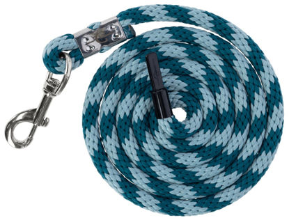 Afbeeldingen van Halstertouw Mustang karabijnhaak 200cm -TURKOOIS